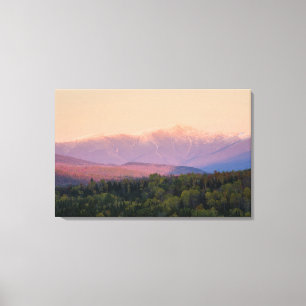Dusk and Mount Washington in new Hampshire's Canvas Print