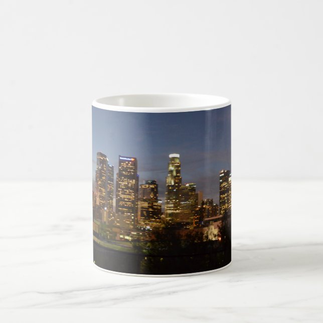 dusk at Downtown Los Angeles Coffee Mug (Center)