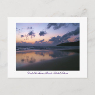 Dusk At Karon Beach Postcard
