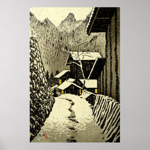 Dusk at Minakami Kasamatsu Shiro 1958 Poster