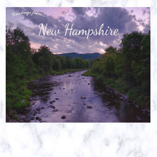  Dusk at the Ammonoosuc River New Hampshire Postcard