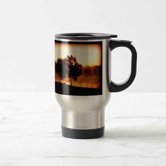 Dusk Bench Trees Travel Mug (Right)