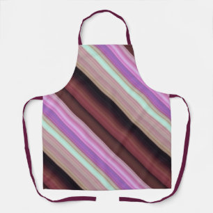 Dusk Blossoms Pink, Burgundy, and Purple Stripe Apron