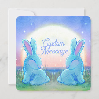 Dusk Bunnies Customizable Card