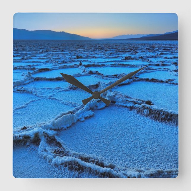 dusk, Death Valley, California Square Wall Clock (Front)
