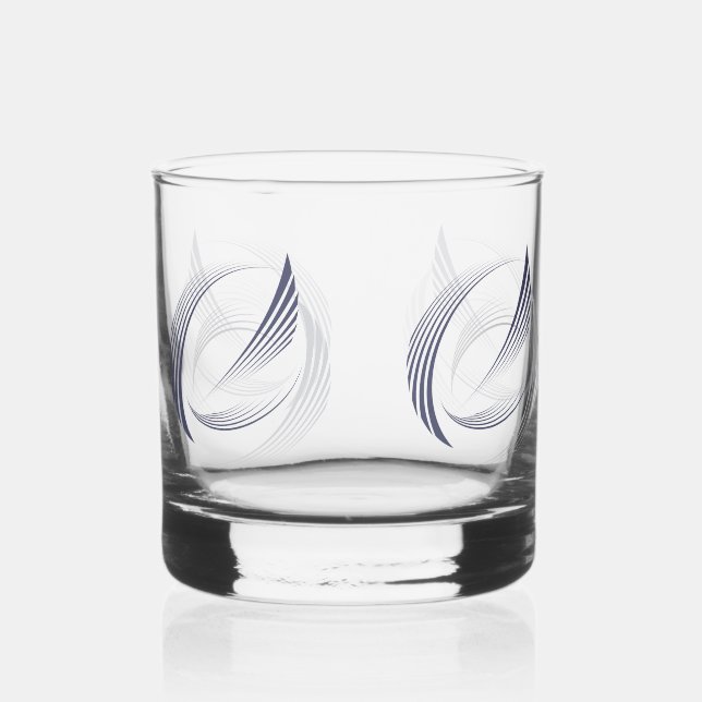 Dusk feathers whiskey glass (Front)