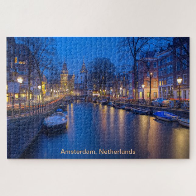 Dusk in Amsterdam Jigsaw Puzzle (Horizontal)