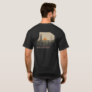 Dusk in the Pines - Abstract Forest Silhouette T-Shirt