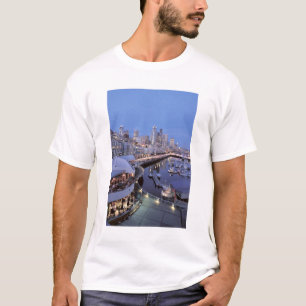 Dusk on Bell Harbour in Seattle, Washington. T-Shirt