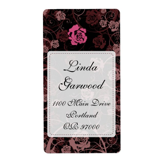 Dusk Romance Shipping Label v5 Vertical (Light) (Front)
