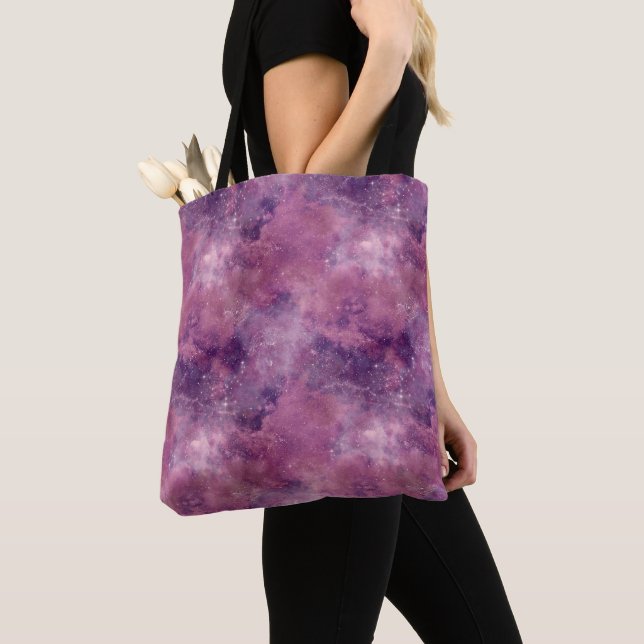 Dusk Rose Galaxy Series Design 1  Tote Bag (Close Up)