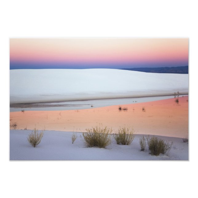 Dusk sky reflected in pool of water from photo print (Front)