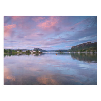 Dusk Sky Reflections on Loch Carron Tablecloth