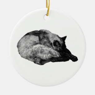 dusk-soft paw fold ceramic tree decoration
