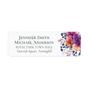 Dusk Till Dawn Purple Orange Floral Wedding