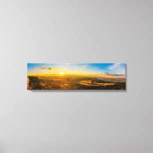Dusk To Dawn Hillside View Panoramic Canvas Print