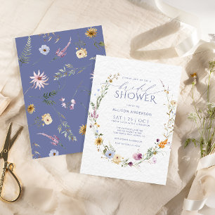 Dusky Blue Bridal Shower Invitation
