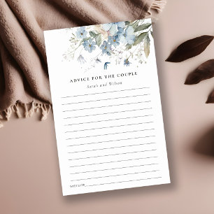Dusky Blue Cottage Floral Advice For Couple Shower