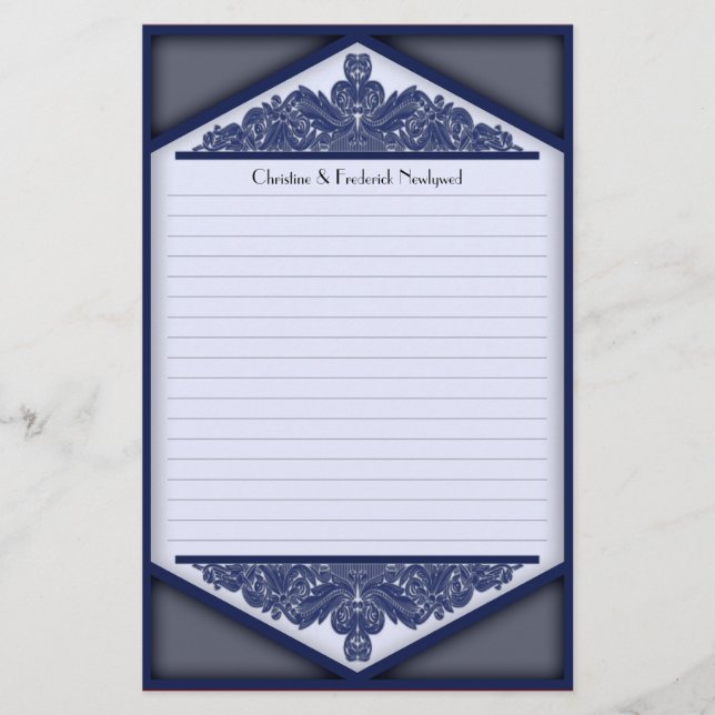 Dusky Blue Vintage, stationery (Front)