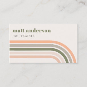 Dusky Bold Retro Rainbow Desert Chic Blush Rust Business Card