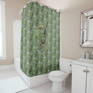Dusky Conure Parrot Upside Down Bird  Shower Curtain