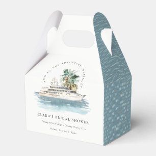 Dusky Cruise Ship Palm Seascape Bridal Shower Favour Box