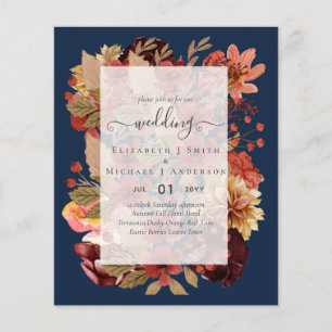 Dusky Fall BUDGET WEDDING INVITATIONS Terracotta Flyer