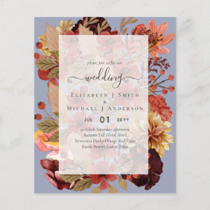 Dusky Fall BUDGET WEDDING INVITATIONS Terracotta Flyer