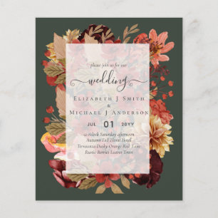 Dusky Fall BUDGET WEDDING INVITATIONS Terracotta Flyer