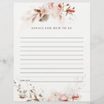 Dusky Fall Floral Advice for Mum Baby Shower<br><div class="desc">Dusky Fall Marsala Blush Floral Watercolor Collection.- it's an elegant script watercolor Illustration of pastel subtle dusky autumn floral with dry leaves perfect for your fall, wedding & parties. It’s very easy to customise, with your personal details. If you need any other matching product or customisation, kindly message via Zazzle....</div>