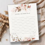 Dusky Fall Floral Advice for Mum Baby Shower<br><div class="desc">Dusky Fall Marsala Blush Floral Watercolor Collection.- it's an elegant script watercolor Illustration of pastel subtle dusky autumn floral with dry leaves perfect for your fall, wedding & parties. It’s very easy to customise, with your personal details. If you need any other matching product or customisation, kindly message via Zazzle....</div>