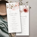 Dusky Fall Marsala Blush Floral Wedding Program Invitation<br><div class="desc">Dusky Fall Marsala Blush Floral Watercolor Collection.- it's an elegant script watercolor Illustration of pastel subtle dusky autumn floral with dry leaves perfect for your fall, wedding & parties. It’s very easy to customise, with your personal details. If you need any other matching product or customisation, kindly message via Zazzle....</div>