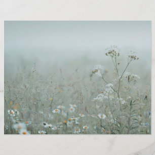 Dusky green meadow scrapbook paper