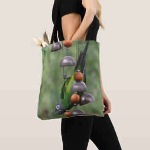 Dusky Headed Conure Parrot Upside Down Bird Tote Bag