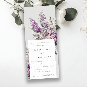Dusky Lilac Green Cottage Floral Couples Shower Invitation
