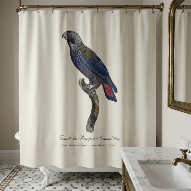 Dusky Parrot or Dusky Pionus, Pionus fuscus Shower Curtain (Dusky Parrot or Dusky Pionus, Pionus fuscus. Shower Curtain)