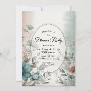 Dusky Petals and Soft Serenity Floral Invitation