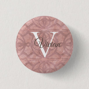 Dusky Pink 3 Cm Round Badge