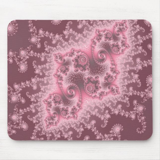 Dusky Pink Jellyfish Mousepad (Front)