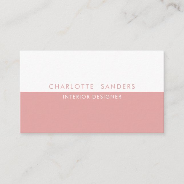 Dusky pink luxury minimal chic  business card (Front)