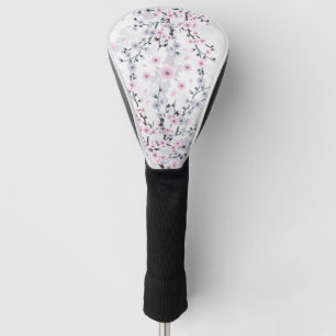 Dusky Pink Mauve Cherry Blossom Golf Head Cover