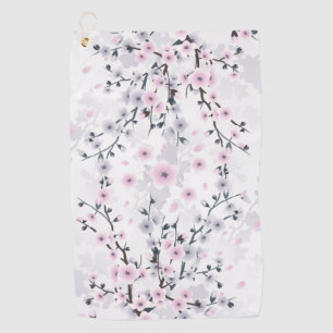 Dusky Pink Mauve Cherry Blossom  Golf Towel