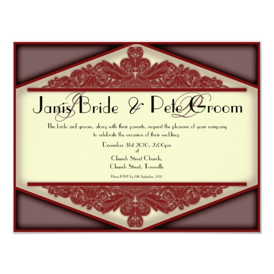 Dusky Pink Vintage-monogrammed, wedding invitation