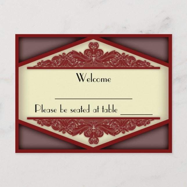 Dusky Pink Vintage, place card postcard (Front)