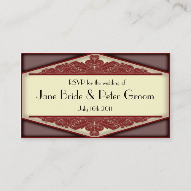Dusky Pink Vintage, RSVP mini cards (Front)