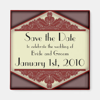 Dusky Pink Vintage, save the date magnet