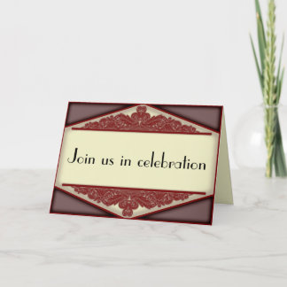Dusky Pink Vintage, wedding invitaton card