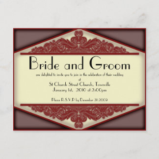 Dusky Pink Vintage, wedding invite