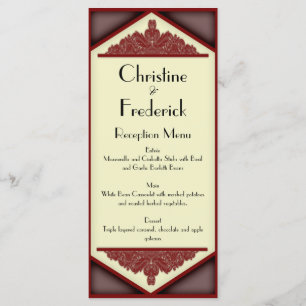 Dusky Pink Vintage, wedding menu and program