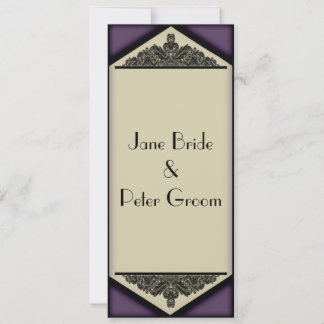 Dusky Purple Vintage, 9.25"x4" invitation